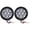 2x White, variant on 4" Inch White 7 LED Round Backup/Reverse Truck Light w/ Grommet & Pigtail-Qty 10