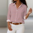 thumbnail image 5 of Oversized Shirts for Women Long Sleeve Plaid Button Down Shirts Lightweight Dressy Casual Tops Holiday Blouses Light pink 2XL, 5 of 5