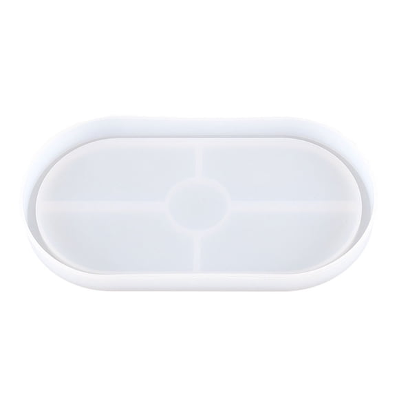 Inteprter Molde de posavasos, Flexible, transparente, DIY, lavable, resina ovalada, reemplazo de cristal, manualidades, herramienta de moldeo Cocina y Comedor