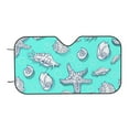 thumbnail image 7 of Fotbe Seashell And Starfish Car Windshield Sunshade | Sun Visor Protector Front Window Shade, Keeps Out UV Rays, Keeps Your Vehicle Cool-Small, 7 of 7