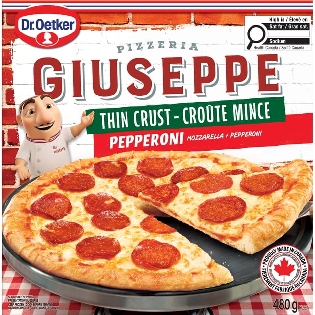 Dr. Oetker Giuseppe Pizzeria Thin Crust Pepperoni Pizza, 480 g