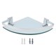 thumbnail image 1 of Triangle Bathroom Shelf Shower Glass Organizer for Bathroom Kitchen Home, 1 of 4