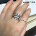 thumbnail image 2 of K-KED Women 925 Silver Filled Ring Charm Wrap Cut Cubic Zircon Wedding Gift Sz 6-10-7, 2 of 6