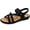 Black, variant on Ablanczoom Womens Sandals: Non-Slip Summer Comfortable Flat Sandals Women Beach Shoes