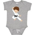 thumbnail image 3 of Inktastic Karate Boy, Cute Boy, Black Belt, Brown Hair Boys Baby Bodysuit, 3 of 5