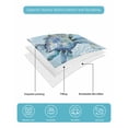 thumbnail image 5 of Blue Coastal Crab Twin XL Size Down Alternative Comforter, Lightweight Comforter Quilt Bedding Set with Pillow Shams Summer Beach Starfish Botanical All Seasons Bed Comforter Duvet Insert 68"x98", 5 of 7