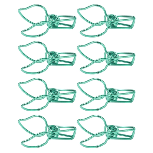 Clips De Carpeta, Fuerte Fuerza De Sujeción, Forma De Melocotón, Pinzas De Papel De Material Metálico De Dibujos Animados Lindos, 100 Piezas Para Oficina ANGGREK Verde