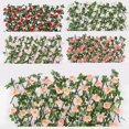 thumbnail image 5 of CHENGSI for Expandable Wood Trellis with Artificial Flowers and Leaves, Decorative Garden Wall Fence for Balcony, Courtyard, Stairs, Home Decor, Privacy Screen, 40cm Height, 5 of 6