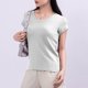thumbnail image 4 of Mujeres Manga Corta Tops Casual, Color Sólido Cuello en V, Camiseta Casa Blusas para Mujeres, 4 of 6