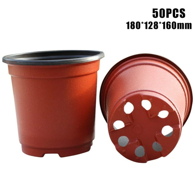 20Pcs Plastic Nursery Pot Double Color Plant Seedling Holder Raising Nutrition Block Pots New
