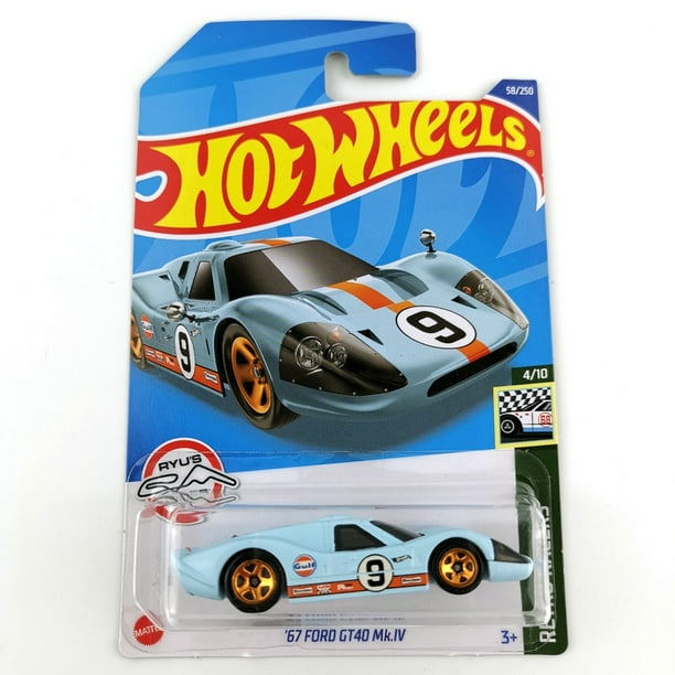 Hot Wheels-Coche de juguete de línea principal, vehículo de modelo no.36-70 FORD GT40 MK.IV/BUGATTI EB110 SS/TESLA CYBERTRUCK/McLAREN F1 2022, 1/64 Fivean unisex