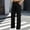 Black, variant on High Waist Cargo Wide Leg Jeans, Multi Pocket Structure, Relaxed Fit, Durable Denim for outdoor travel use Blue S