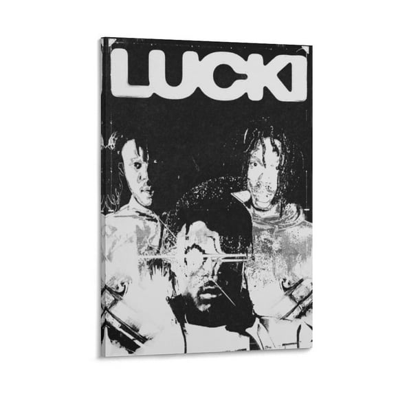 Lucki Music Album Poster 1 Canvas Wall Art For Room Aesthetic And Decor Poster For Bedroom Kitchen Bathroom Living Room Office Decor