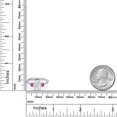 thumbnail image 6 of Gem Stone King 925 Sterling Silver White Moissanite and Pink Moissanite Engagement Ring for Women | 2.56 Cttw | Oval 9X7MM | Gemstone Birthstone | Size 7, 6 of 7