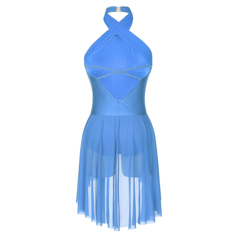 Yeahdor Womens Chiffon Lyrical Dance Performance Costume