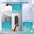 thumbnail image 3 of EUHOMY Chewable Nugget Ice Maker, 34.5lbs/24H, Portable Countertop Ice Machine with Handle & Self-Cleaning, Silver, 3 of 9