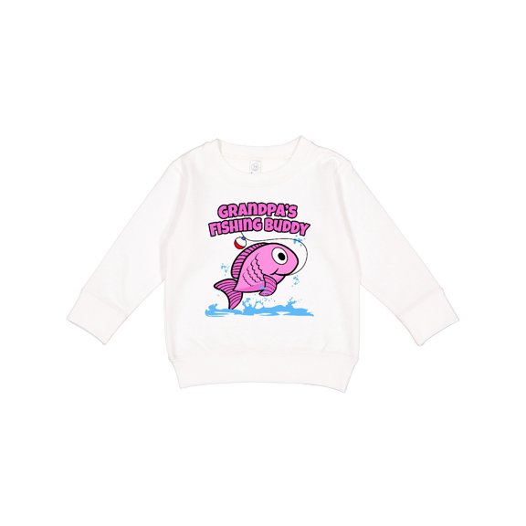 Inktastic Grandpa's Fishing Buddy (pink) Toddler Sweatshirt