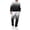 Black, variant on Mens Sweatsuits 2 Piece Big And Tall Long Sleeve Pullover Sweatshirts And Gradient Print Joggers Sweatpants Fall Casual Tracksuits