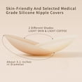 thumbnail image 3 of 5 inch Wide XL Boob Tapes, Breast Lift Tape Extreme Hold ddd with 2 Reusable Nipple Covers 10 Disposable Nipple Pasties Light Brown, 3 of 10