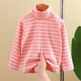 thumbnail image 2 of Ruyang Kids Lined Striped Sweater Long Sleeve High Neck Fall Winter Warm Pullover Tops Boys Girls Soft Comfy Sweater Clothes, 2 of 9