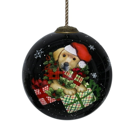 Inner Beauty 2011073 Christmas Dog Ornament, 3-inch Diameter