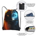 thumbnail image 3 of Xecao Red And Blue Fire Cat for Drawstring Bags,Pull String Backpack Bags,String Bag Sackpack, 3 of 6