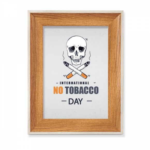Logo l No Tobacco Day Desktop Wooden Photo Frame Display Picture Art Painting Multiple Sets