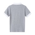 thumbnail image 2 of LittleSpring Toddler Polo Shirt 2T Boys Short Sleeve School Uniform Shirts Classic Solid Gray, 2 of 6