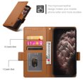 thumbnail image 4 of Allytechgroup for Apple iPhone 11 Pro Max Case Wallet, Retro PU Leather Slim Fit Business Style Magnetic Closure Cards Slots RFID Blocking Phone Case for Women Men, Brown, 4 of 6