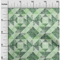 thumbnail image 2 of oneOone Silk Tabby Forest Green Fabric Asian Floral Craft Projects Decor Fabric Printed By The Yard 42 Inch Wide, 2 of 4