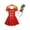 Red, variant on iiniim Kids Girls Circus Show Costume Ringmaster Dress Up Christmas Cosplay with Mini Top Hat Performance