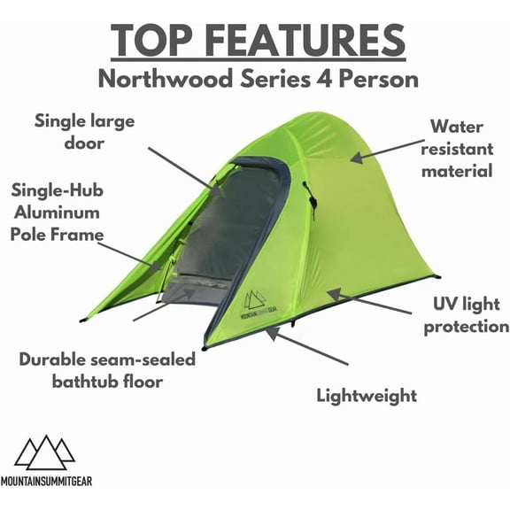 Northwood Series Backpacking Tent - Lightweight Camping Tent and Backpacking Tent with Water Resistant and Windproof Design (by Caddis Sports Inc.)
