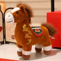 Qonioi Cute Baby Horse Doll Toy, Soft Sleep Companion Doll for Babies, Auspicious Year of Horse Gift Plush Toy for Home Decor and Gifting