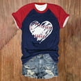 thumbnail image 2 of T-Shirts Femmes avec Slogans T-Shirt de Baseball à Manches Courtes Col Rond Imprimé Lettres Raglan Color Block - Hontri, 2 of 4