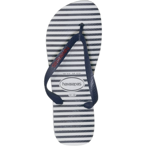 Navy and white store striped sandals