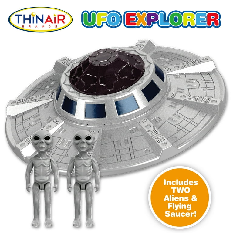 STEM Adventure Space UFO Toy Playset for Kids with Aliens, Lights