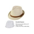 thumbnail image 3 of Simplicity Packable Straw Fedora Panama Sun Summer Beach Hat,Natural L/XL, 3 of 4