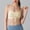 Beige, variant on YHAJDS Women Built In Bra Tank Tops Thin Strap Round Neck Bralette Sleeveless Sports Top For Spring Fashion Outfits