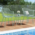 thumbnail image 4 of Costway Ensemble Bistro de Patio 3 Pcs Table et Chaises Robustes Toutes Saisons Ensemble de 2 Vert, 4 of 10