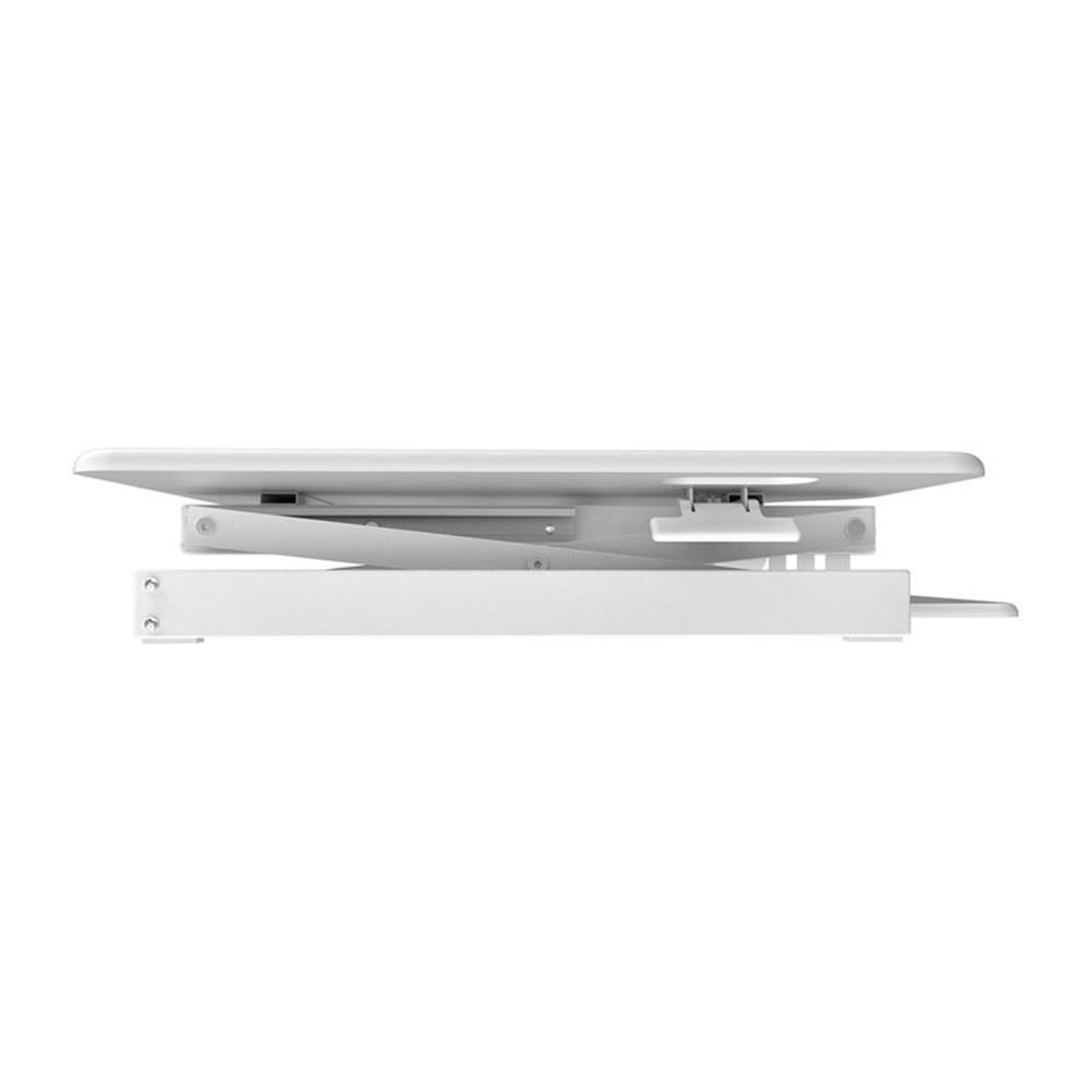 Pemberly Row 46" Adj Standing Desk Converter/Triple Monitor Mount Bundle - White