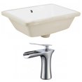 thumbnail image 1 of American Imaginations AI-22777 18.25 in. Rectangle Undermount Sink Set in White - Chrome Hardware, 1 of 1