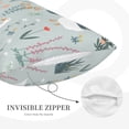 thumbnail image 5 of Naloa Goose and Doodle Flowers Pillowcase, Throw Pillowcase, Wrinkle-Free, Stain-Resistant with Hidden Zipper for Bedroom Sofa - 14"x20", 5 of 9