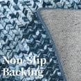 thumbnail image 3 of Aoile Boho Area Rugs 8x10, Braided Print Carpet for Living Room, Low Pile Non-Shedding Kitchen Rugs with Non Slip Backing, Blue, 3 of 10