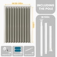 thumbnail image 2 of UniVerse 100% Blackout Accordion Door Interior Magnetic Door Curtain for Bedroom Living Room Kitchen Doors Curtains Sets Included Rod, 1Pack, W55 x L80 Inch, Grey, 2 of 18
