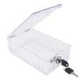 thumbnail image 1 of Thermostat Lock Box Large Universal Home Locking Thermostat Guard Clear Cover with Key for Thermostat On Wall, 1 of 5