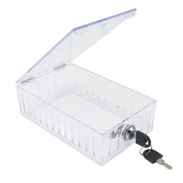 Thermostat Lock Box Large Universal Home Locking Thermostat Guard Clear Cover with Key for Thermostat On Wall