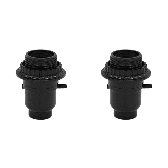 Creative Hobbies Black Phenolic Push Thru Socket with Uno Ring, 1/8 IP Thread Cap (2 Pack)
