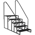 thumbnail image 1 of Heavy Duty RV Steps with Handrail 2 to 5 Step, 660 lbs Portable Alloy Steel Ladder, Anti Slip Outdoor Stairs for Camper Trailer Hot Tub Pool Porch, Single/Double Handrail, 1 of 7