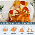 thumbnail image 4 of Fall Decorative Throw Blanket Orange Thanksgiving Autumn Pumpkin Throw Blanket for Couch Sofa Bed Outdoor Lightweight Fuzzy Cozy Soft Plush Fleece Lap Blankets and Throws 50x60, 4 of 6