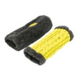 thumbnail image 2 of CUZIBR Womens Gloves Arm Sleeves Knitted Plush Trim Fingerless Glove Handmade Crochet Mittens Warm Soft For Cycling Running Outdoor Activities, 2 of 5